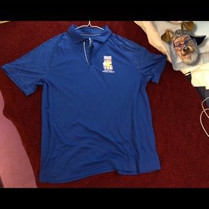 Elevate Men's New Royal Hakone Graphic Short Sleeve Polo Shirt Size M